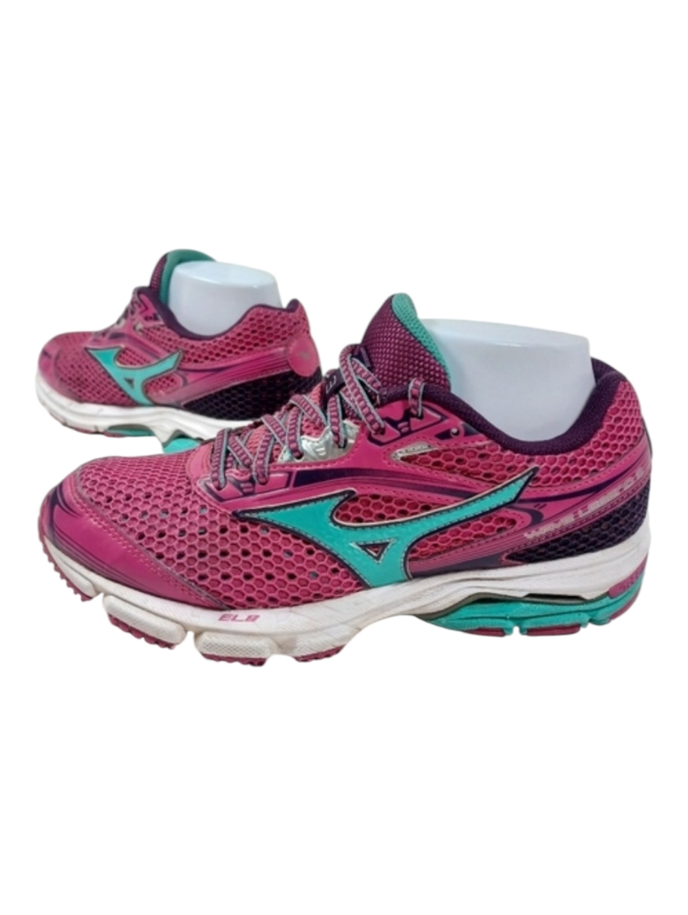 Mizuno Wave Legend 3 Pink Turquoise Trainers Sneakers Tennis Shoe Women's Size 7